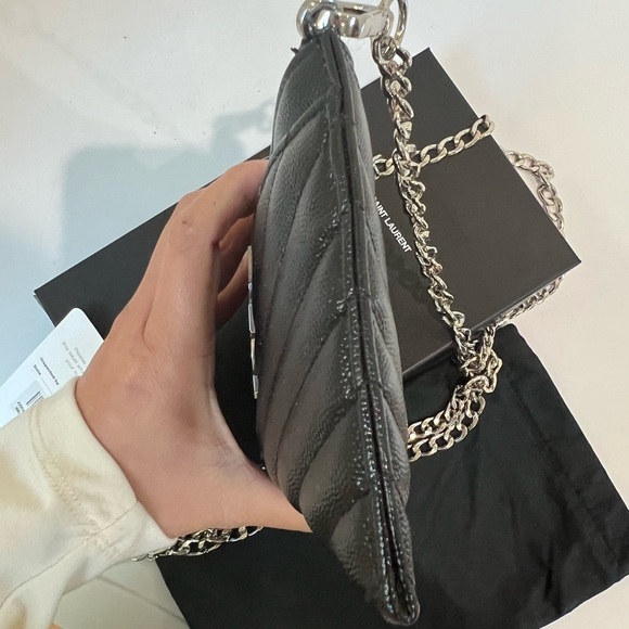 YSL monogram black wallet on chain - Picture 12 of 16